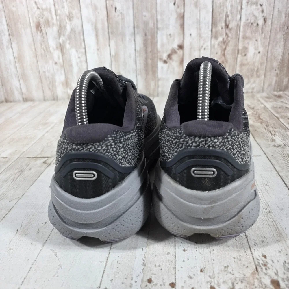 Brooks Ghost Max 2 Womens 7.5 Wide Black Grey Running Shoes 1204201D005